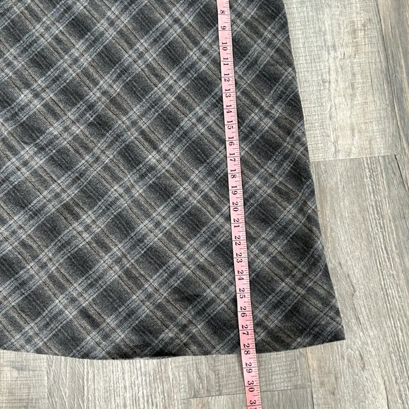 Isda & Co. wool blend plaid midi a-line skirt (size 10) - Picture 10 of 11